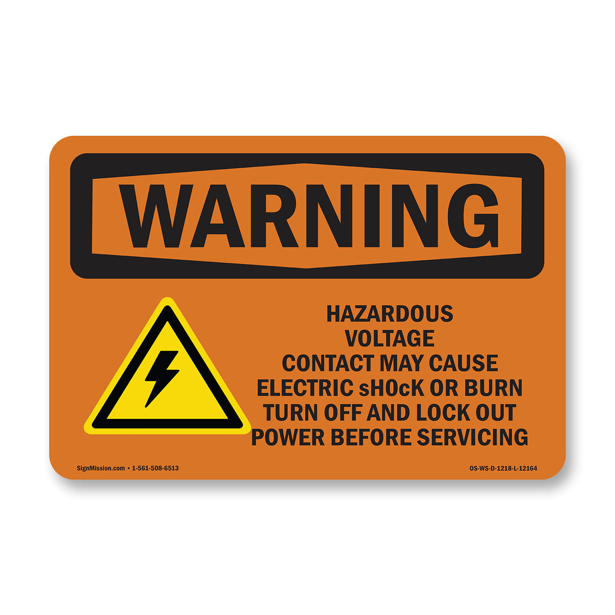 Hazardous Voltage Contact May With Symbol