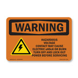 Hazardous Voltage Contact May With Symbol