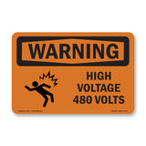 High Voltage 480 Volts With Symbol