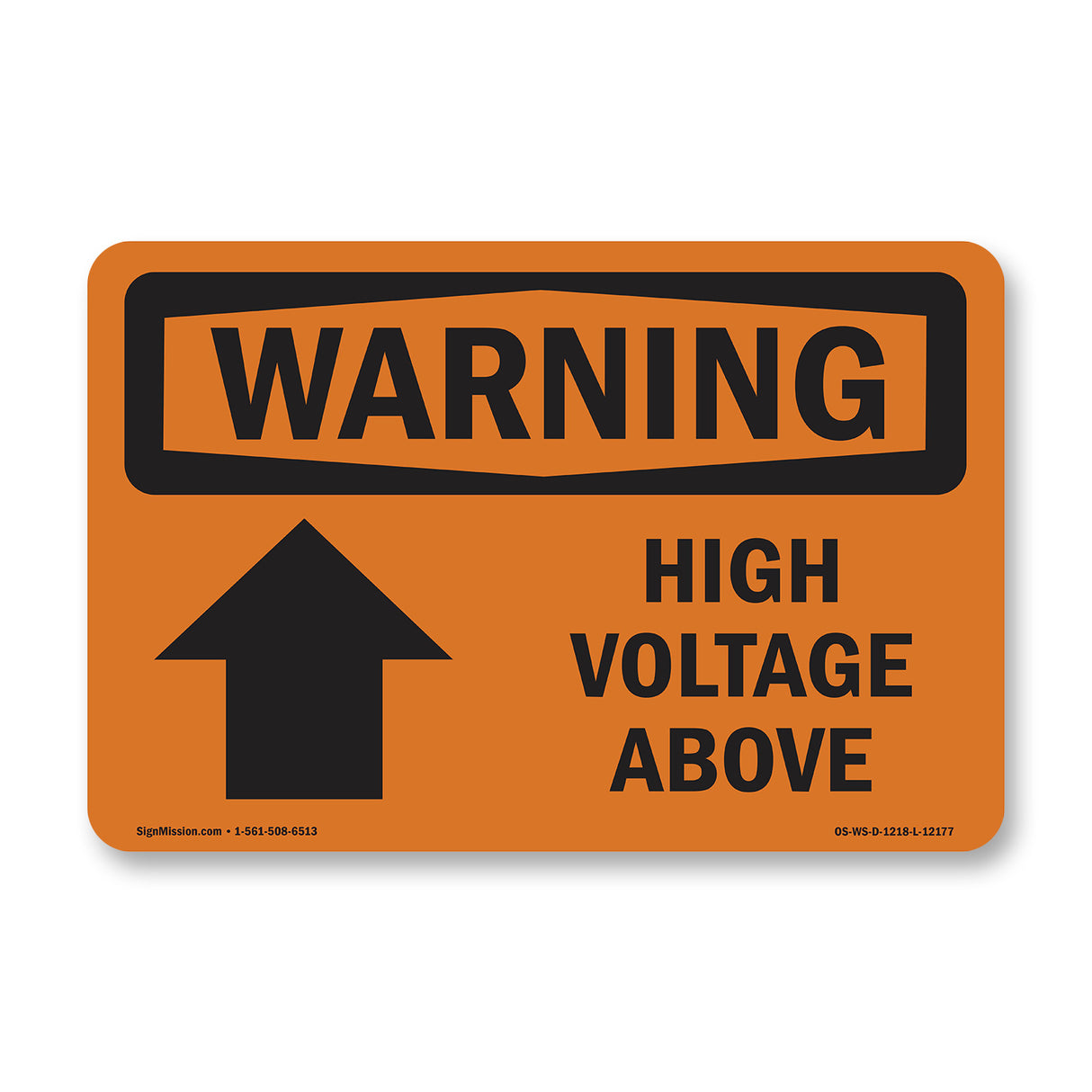 High Voltage Above With Symbol