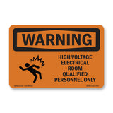 High Voltage Electrical Room With Symbol