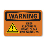 Keep Electrical Panel Clear With Symbol