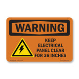 Keep Electrical Panel Clear With Symbol
