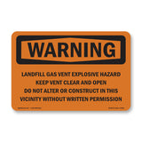 Landfill Gas Vent Explosive Hazard Keep