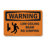 Low Ceiling Beam No Jumping With Symbol