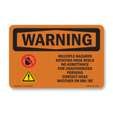 Multiple Hazards And Rotating With Symbol