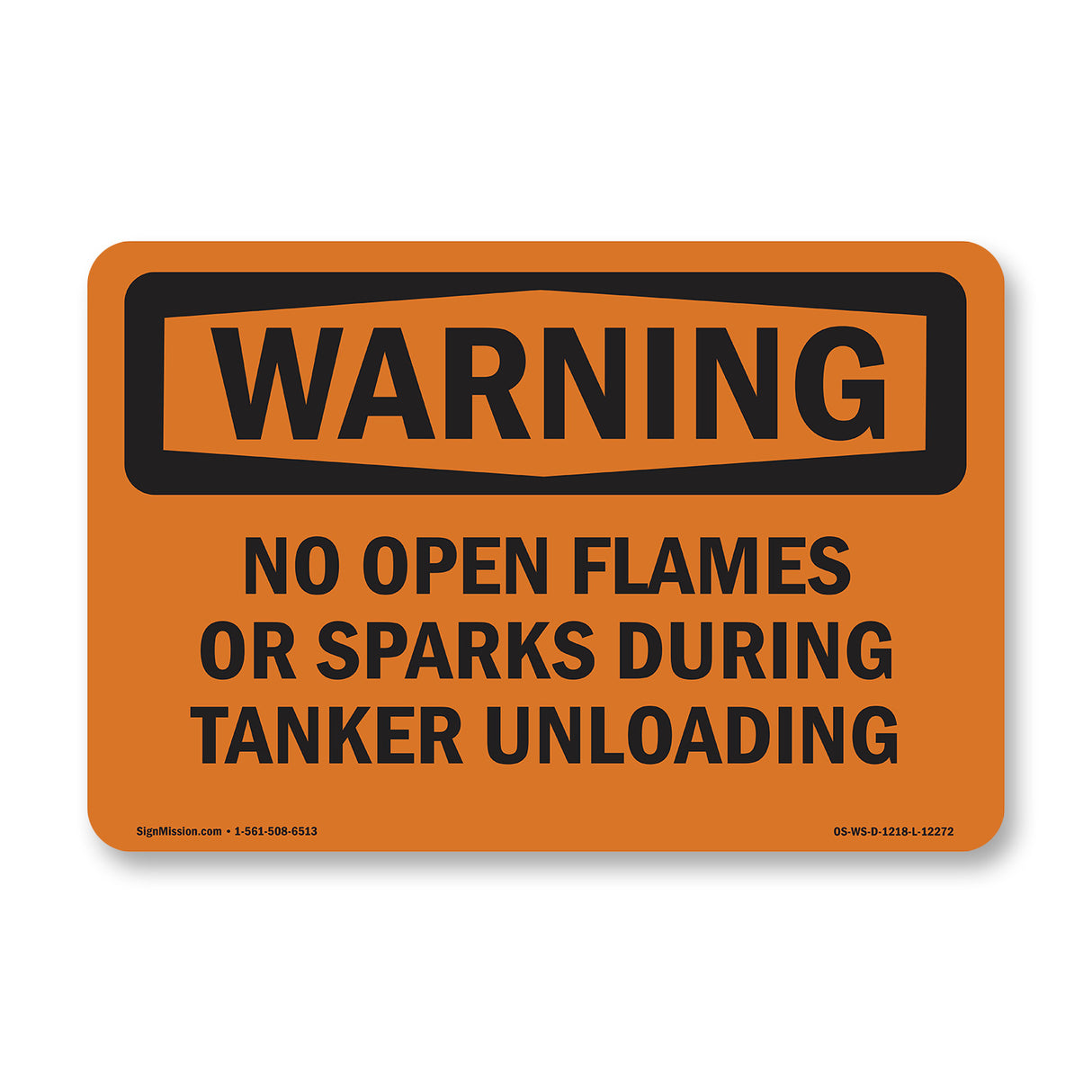 No Open Flames Or Sparks During Tanker Unloading