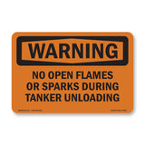 No Open Flames Or Sparks During Tanker Unloading