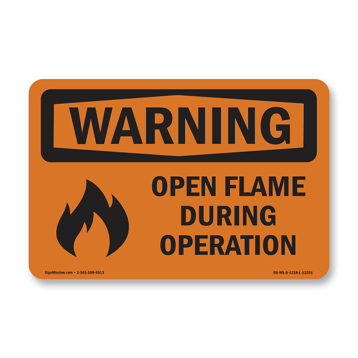 Open Flame During Operation With Symbol