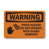 Pinch Hazard Do Not Operate With Symbol