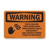 Pinch Hazard Keep Hands Away With Symbol