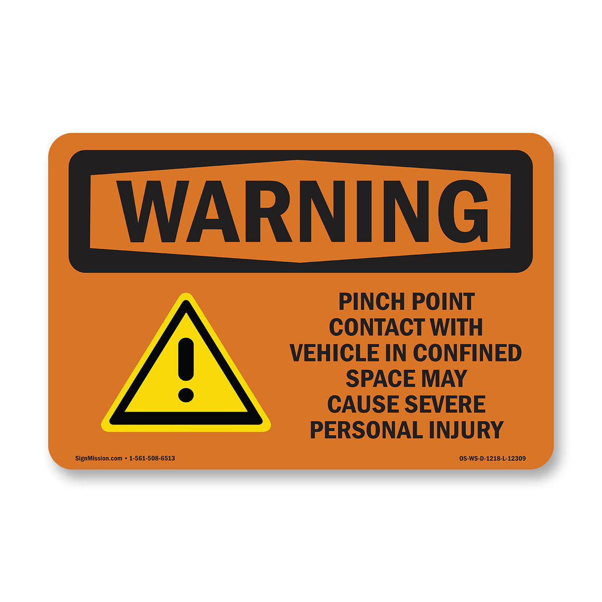 Pinch Point Contact With Vehicle With Symbol