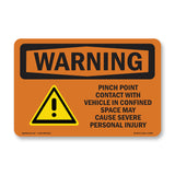 Pinch Point Contact With Vehicle With Symbol