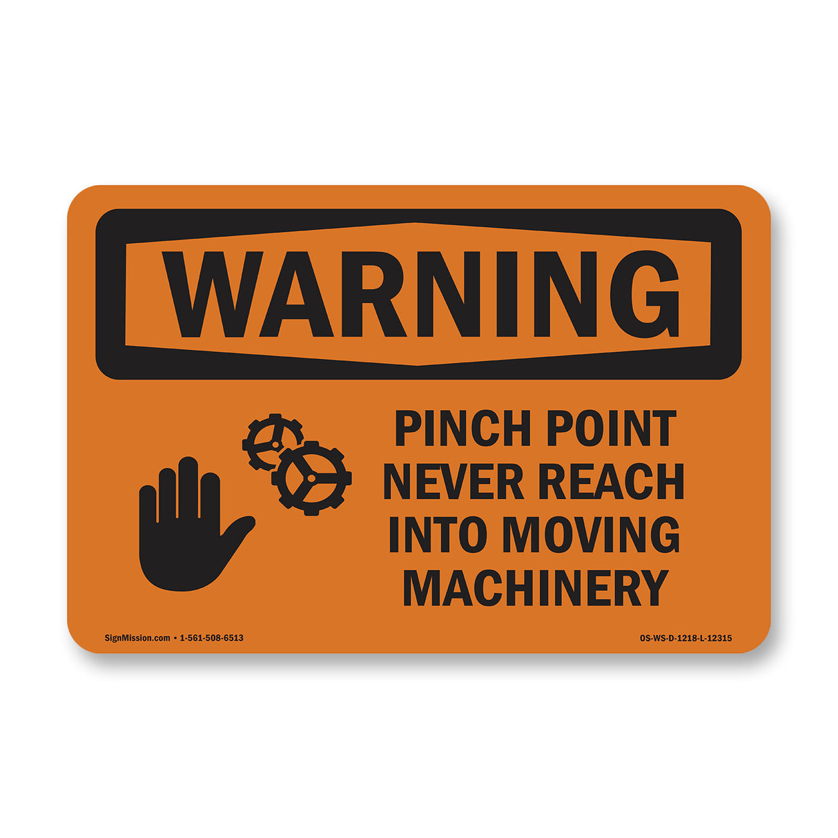Pinch Point Never Reach Into With Symbol