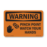Pinch Point Watch Your Hands With Symbol
