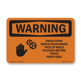 Pinch Point Watch Your Hands With Symbol