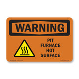 Pit Furnace Hot Surface With Symbol
