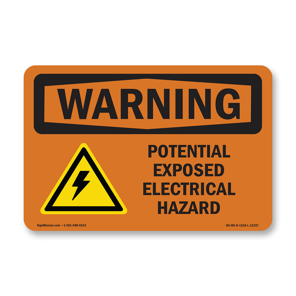 Potential Exposed Electrical Hazard With Symbol