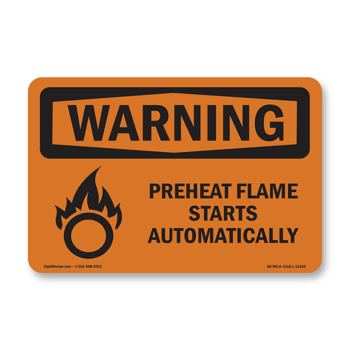 Preheat Flame Starts Automatically With Symbol