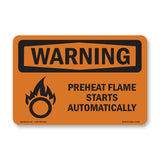 Preheat Flame Starts Automatically With Symbol