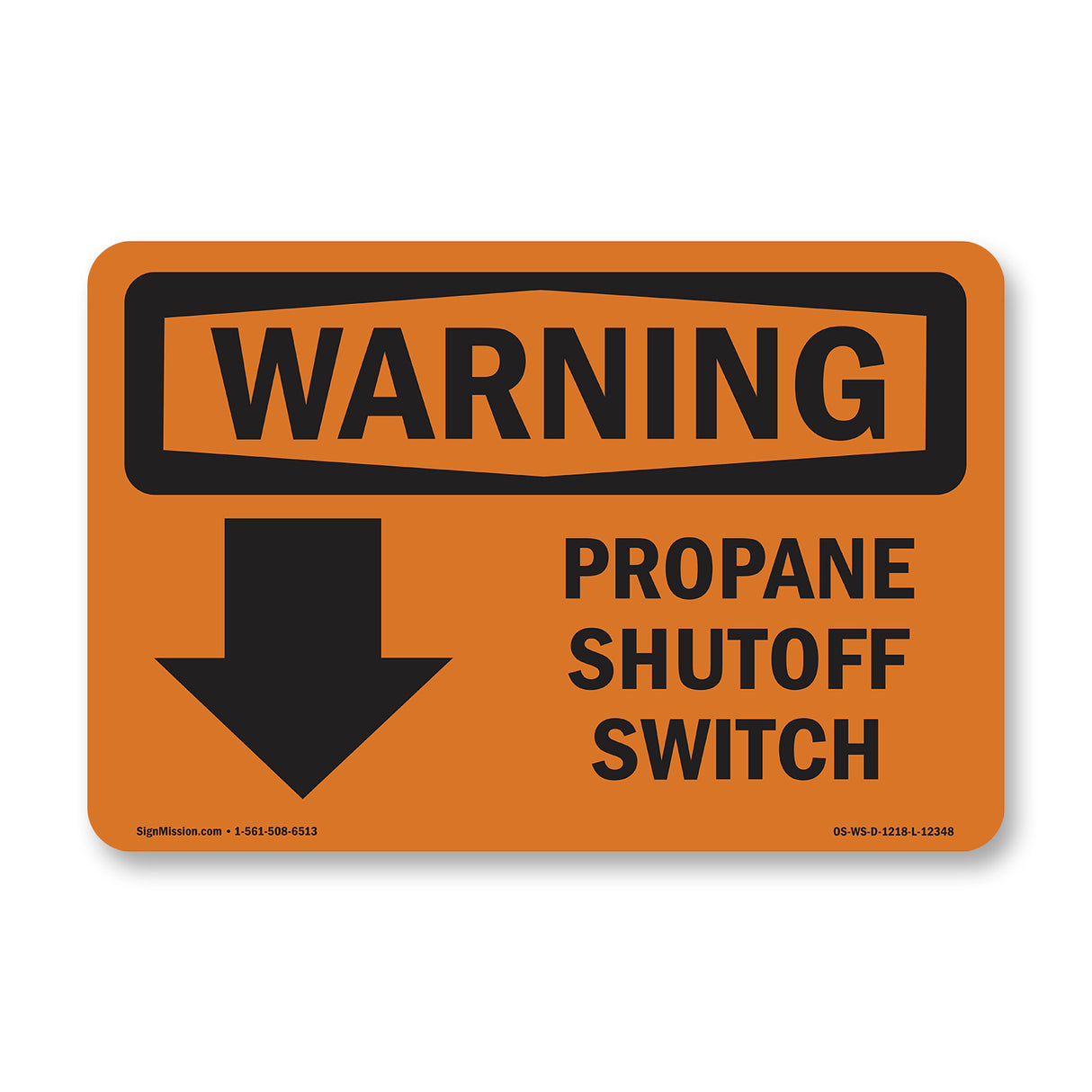 Propane Shutoff Switch [Down Arrow] With Symbol