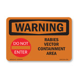 Rabies Vector Containment Area With Symbol