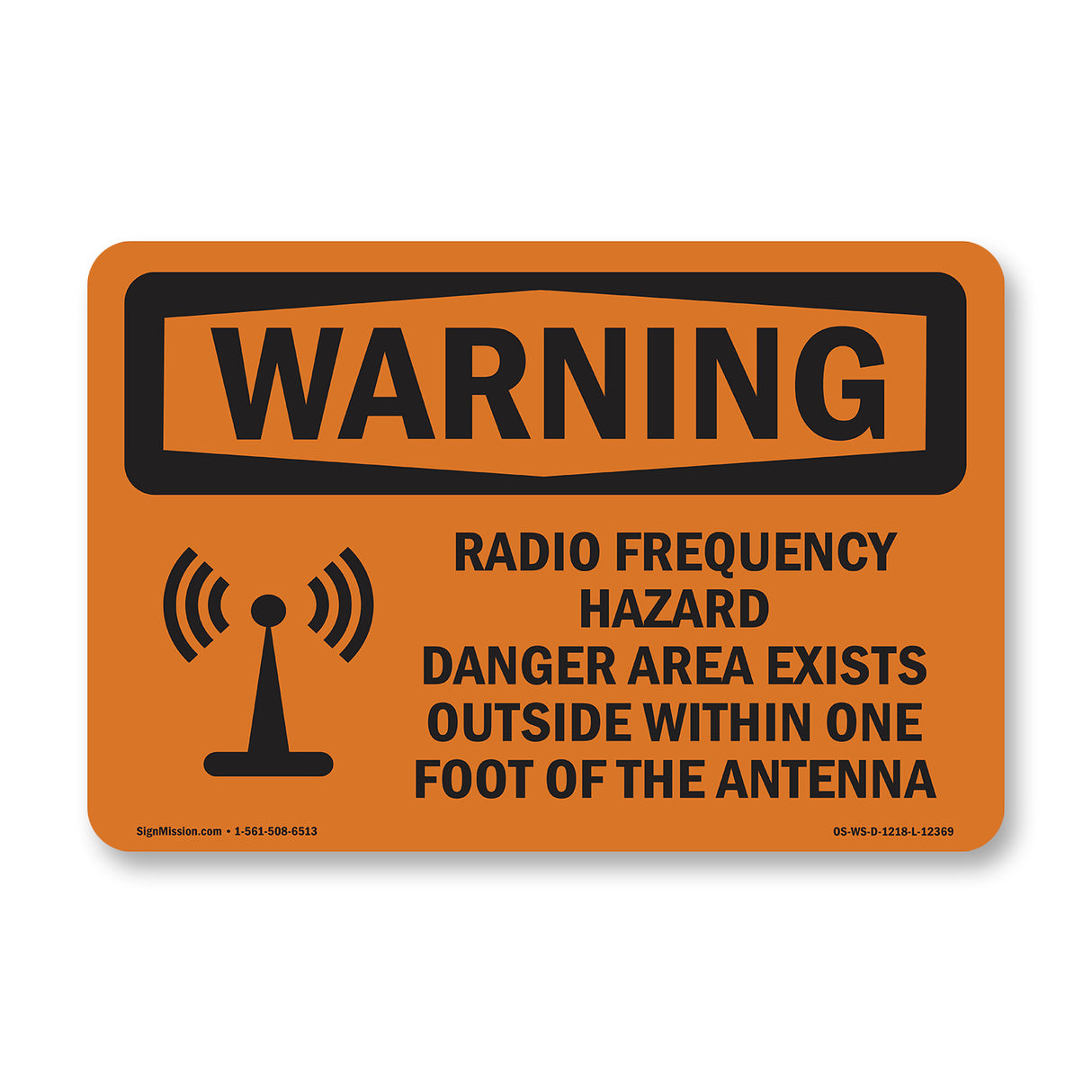Radio Frequency Hazard Danger With Symbol