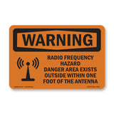 Radio Frequency Hazard Danger With Symbol