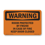 Room Protected By Fm200 In Case Of Fire