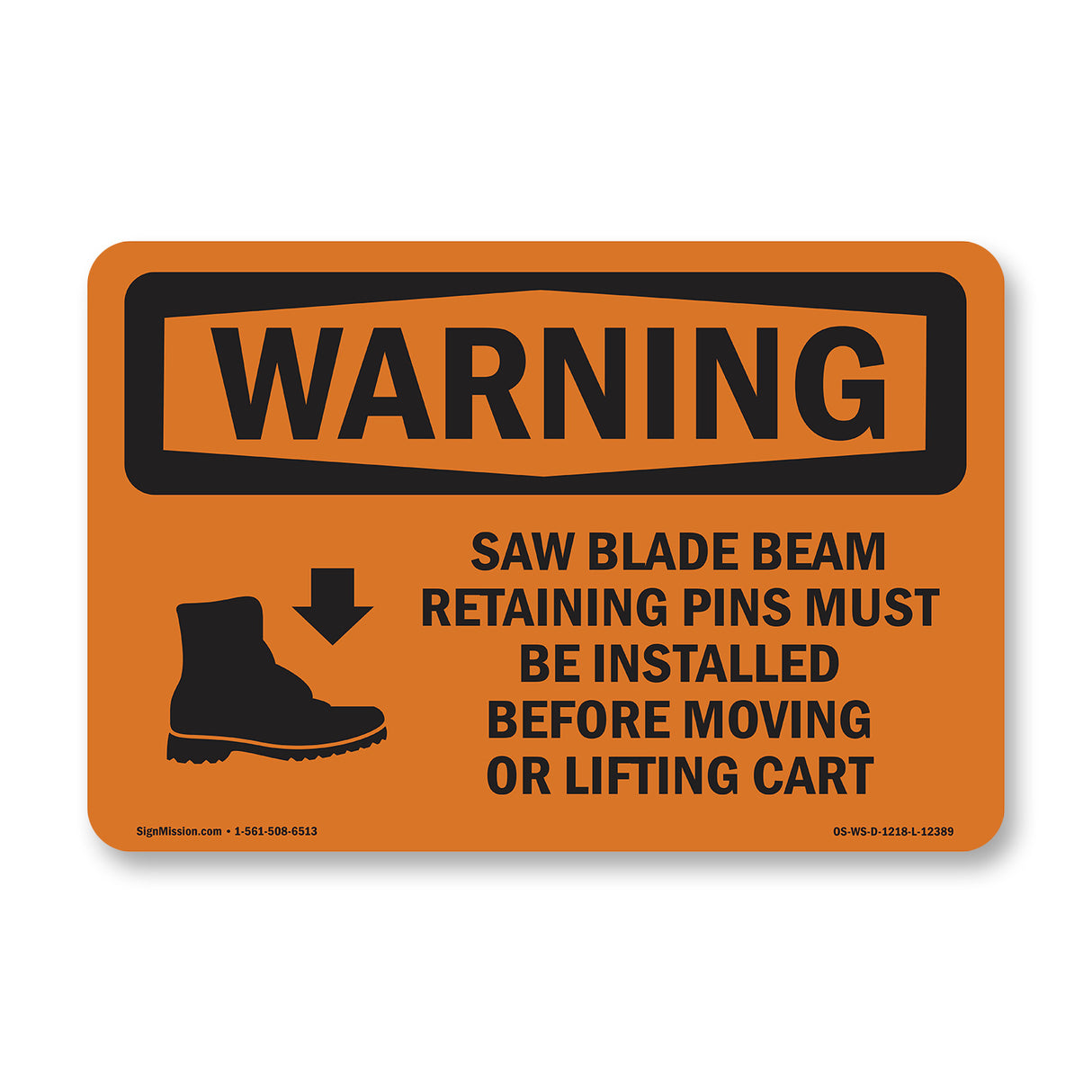 Saw Blade Beam Retaining Pins With Symbol