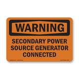 Secondary Power Source Generator Connected