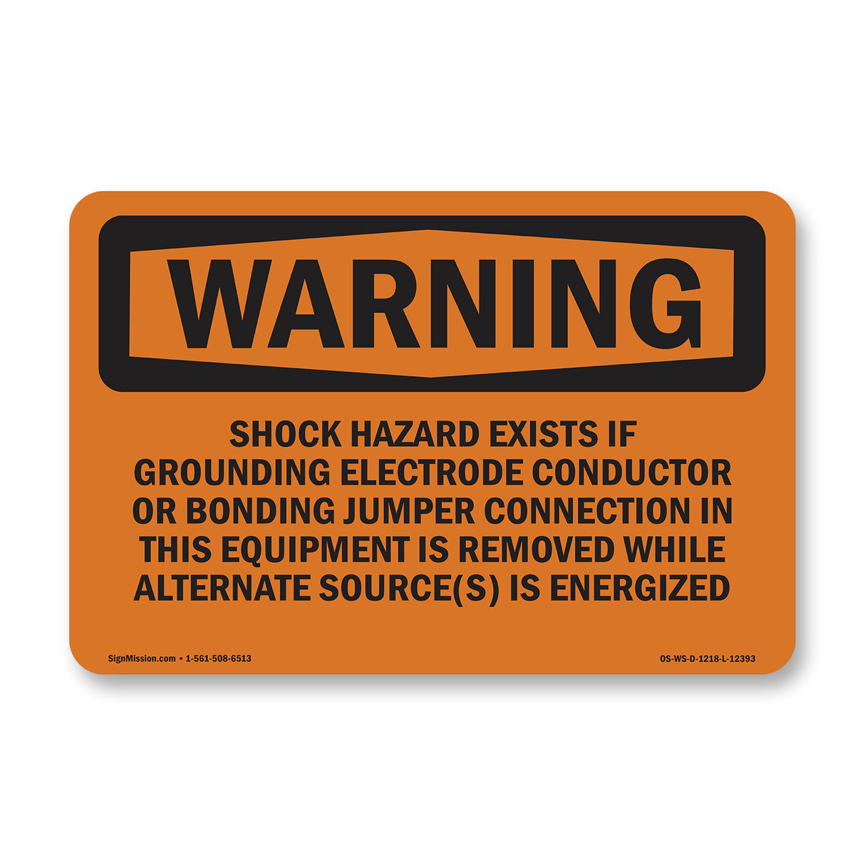 Shock Hazard Exists If Grounding Electrode