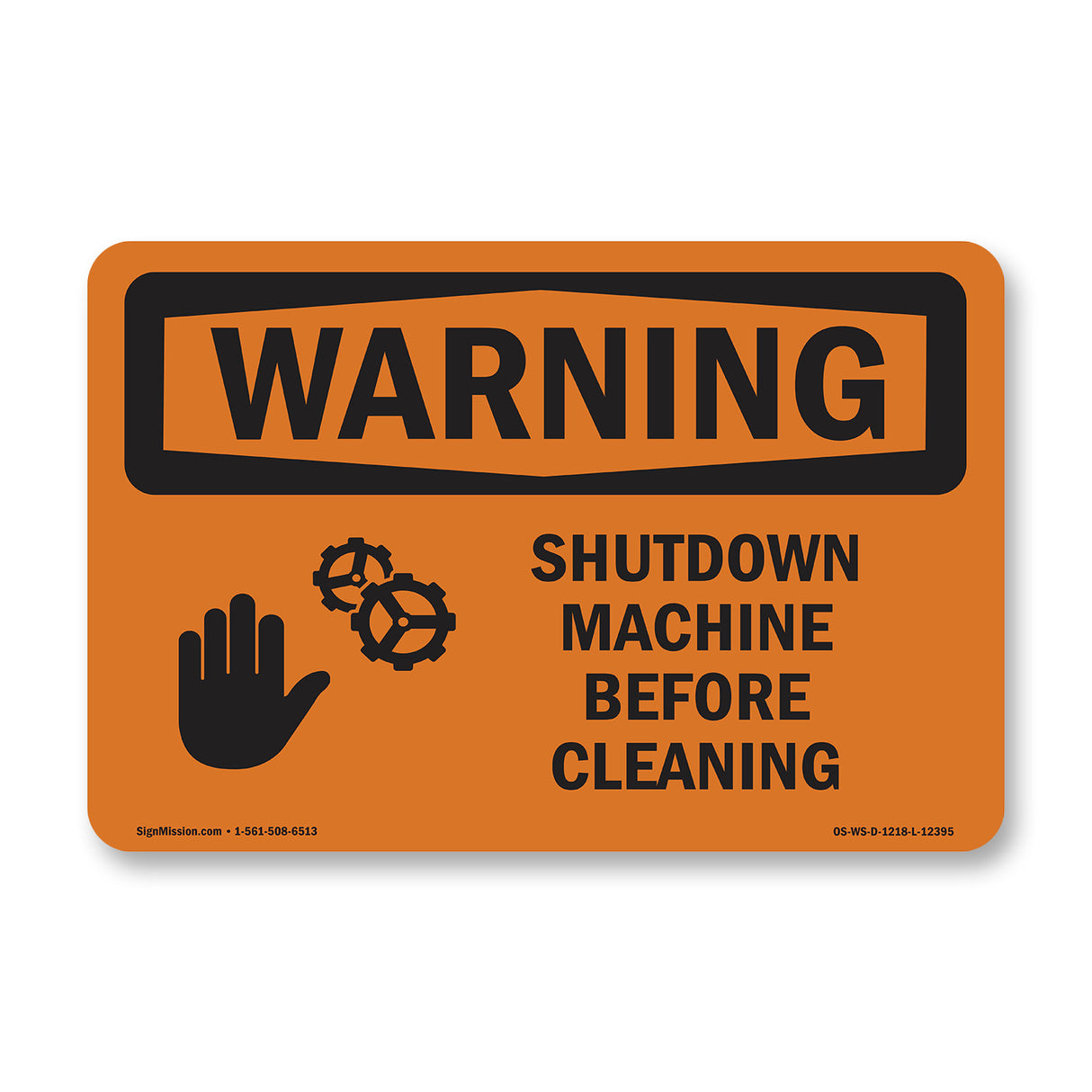 Shutdown Machine Before Cleaning With Symbol