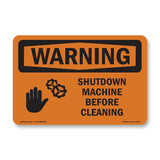 Shutdown Machine Before Cleaning With Symbol