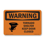Tornado Shelter Keep Door Closed With Symbol