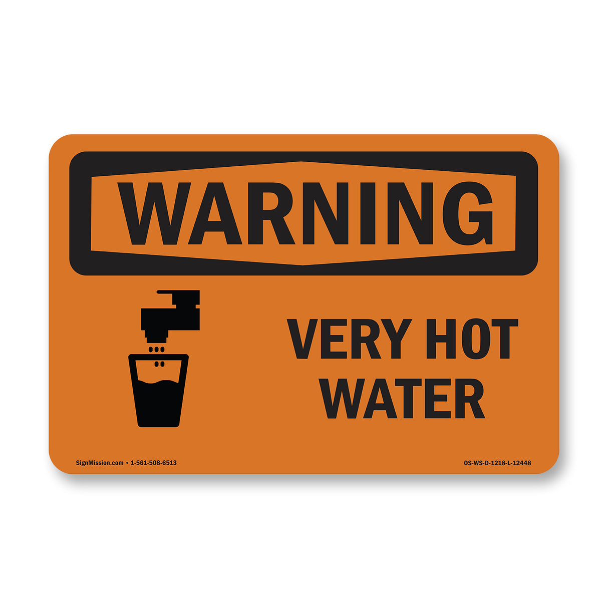 Very Hot Water With Symbol