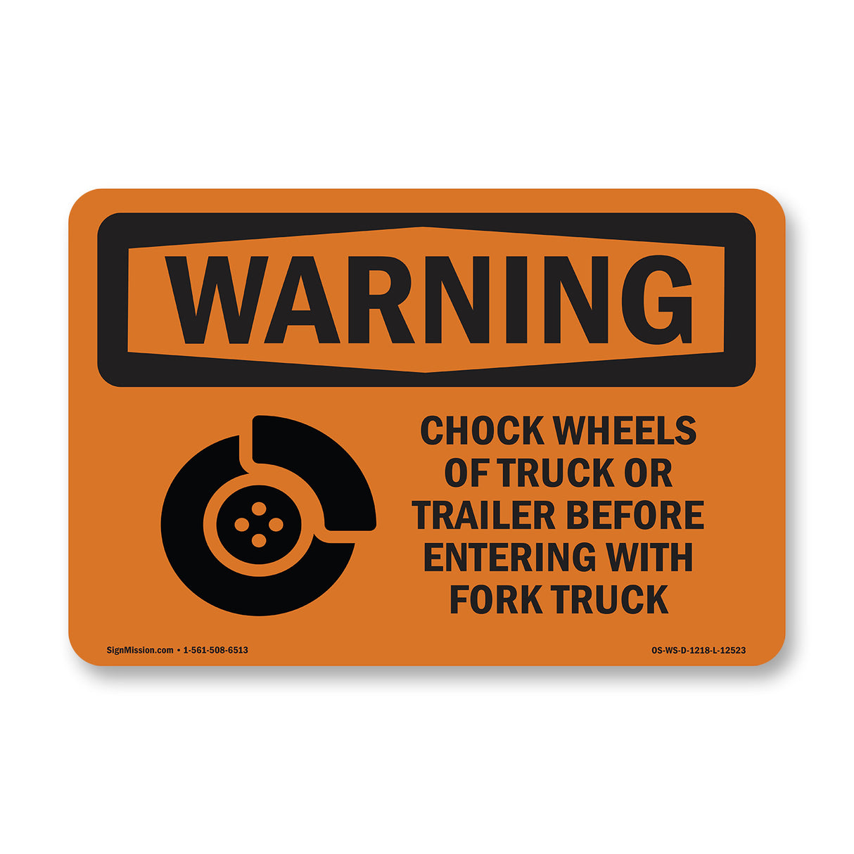 Chock Wheels Of Truck Or Trailer