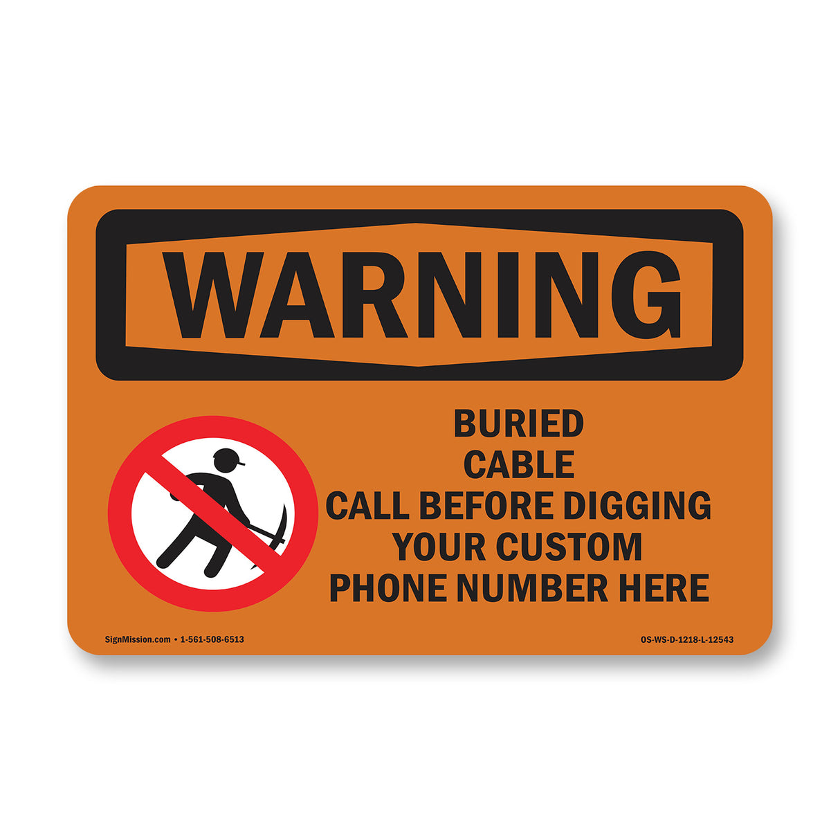 Buried Cable Call Before Digging Bilingual