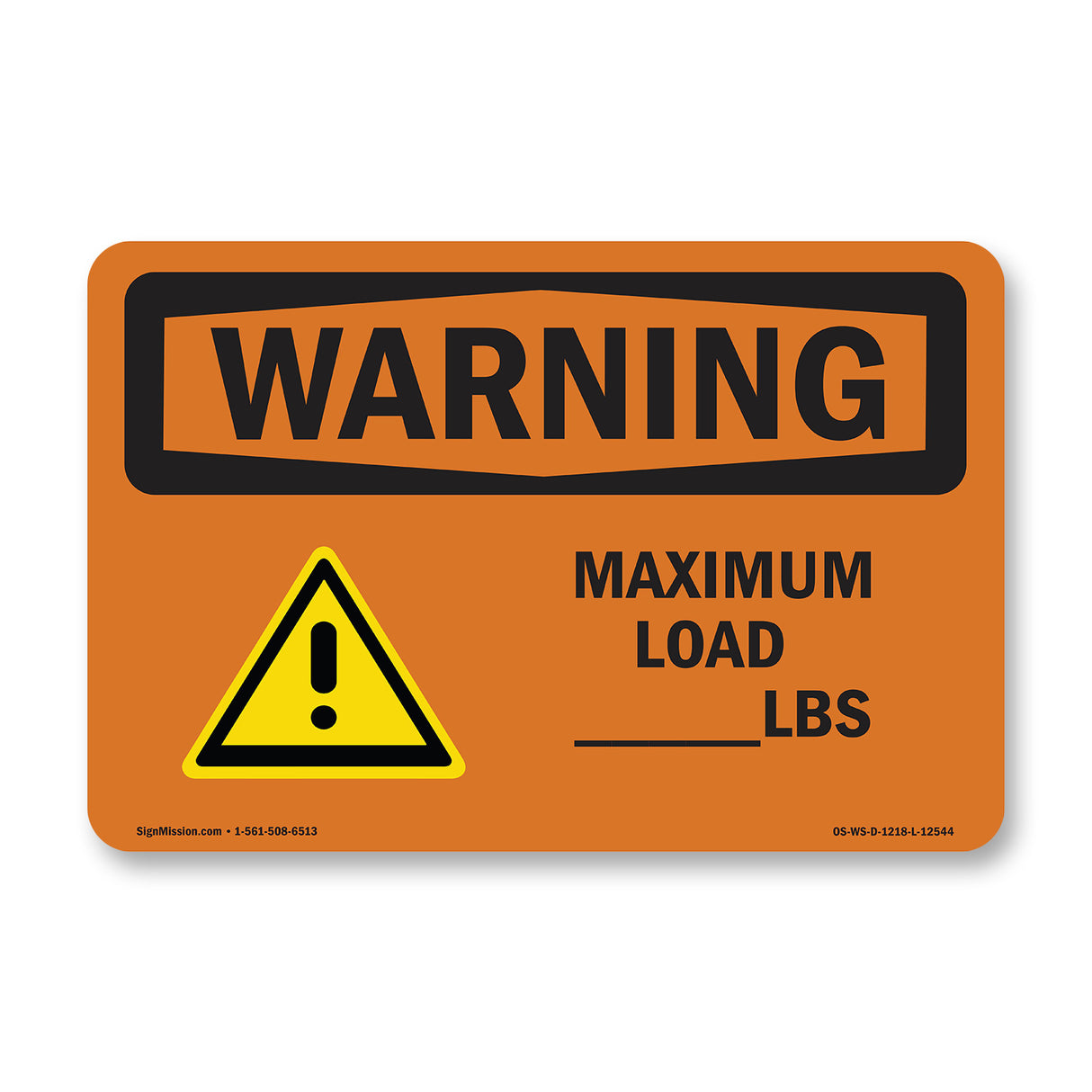 Custom Maximum Load - Lbs