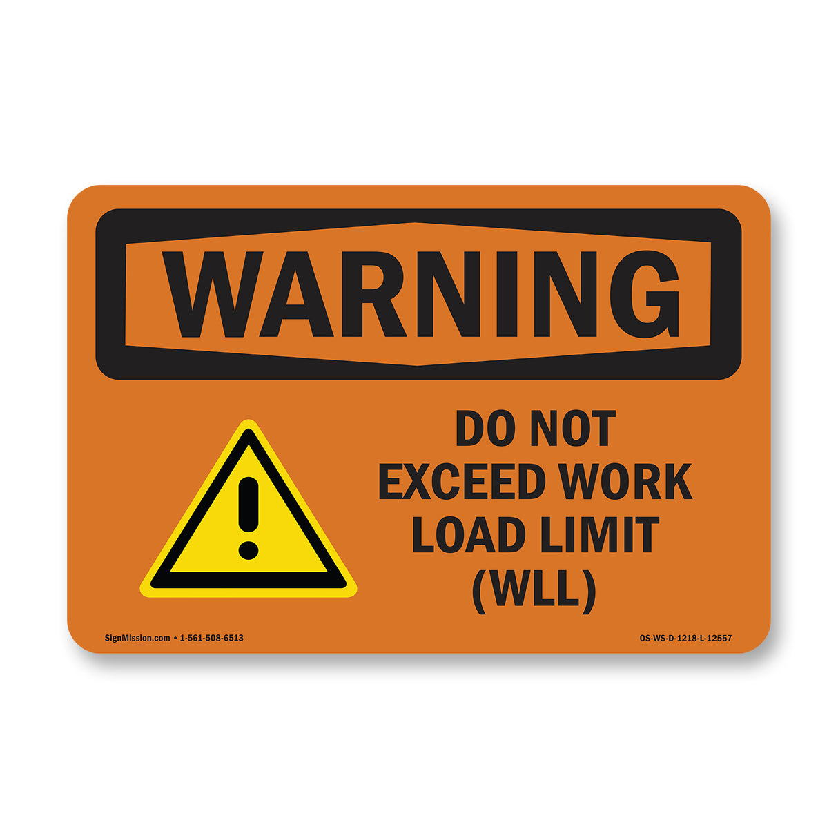 Do Not Exceed Work Load Limit Wll