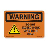 Do Not Exceed Work Load Limit Wll