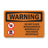 Do Not Place Biohazardous Materials