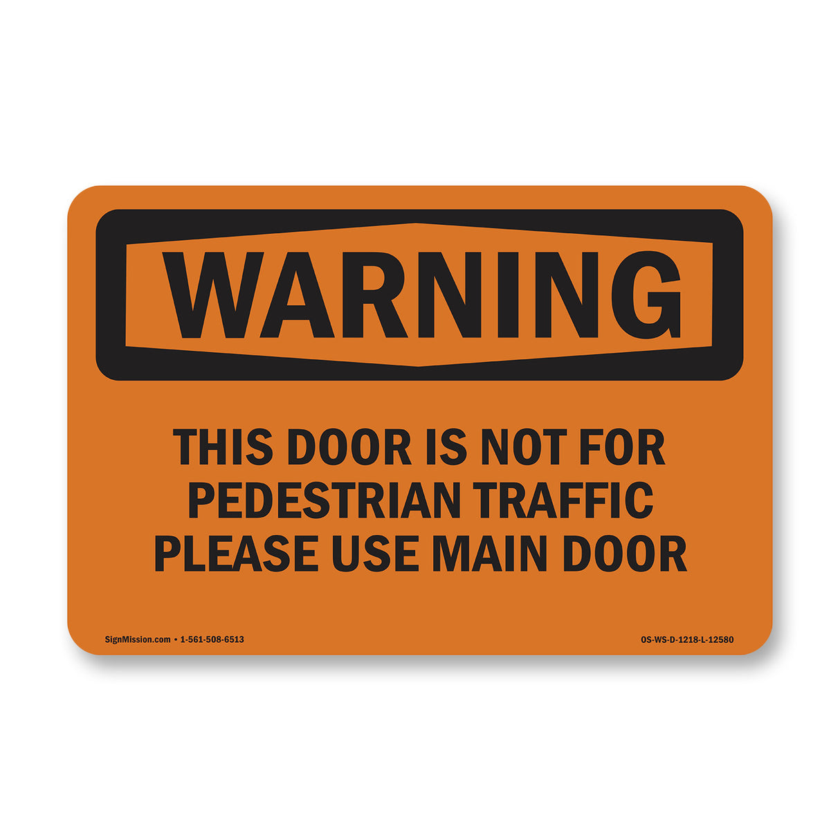 Door Not For Pedestrian Traffic Spanish