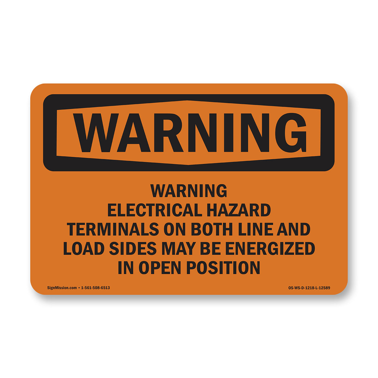 Warning Electrical Hazard Terminals On Both