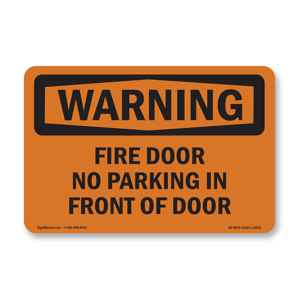 Fire Door No Parking Bilingual