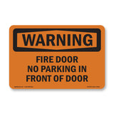 Fire Door No Parking Bilingual