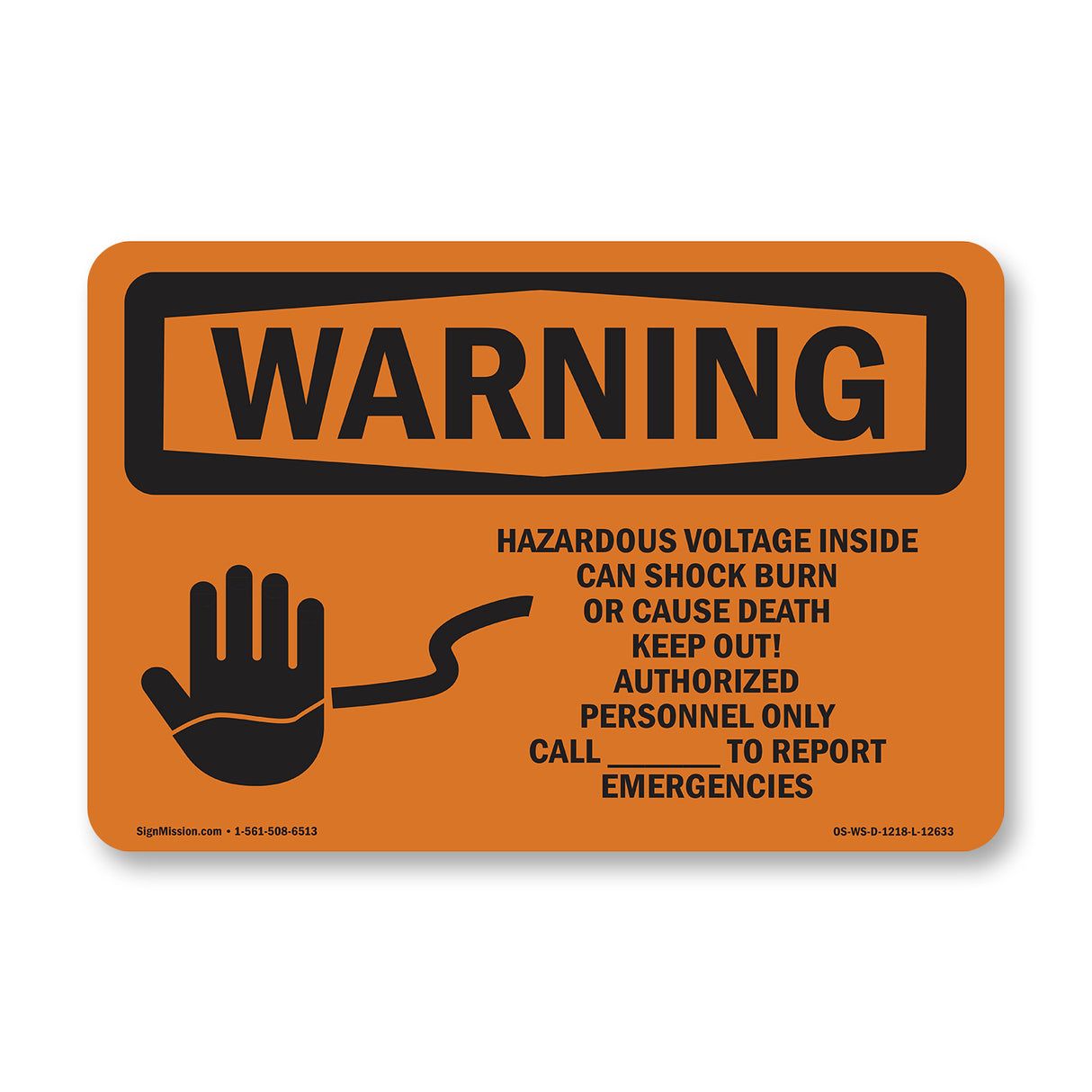 Hazardous Voltage Inside With Symbol