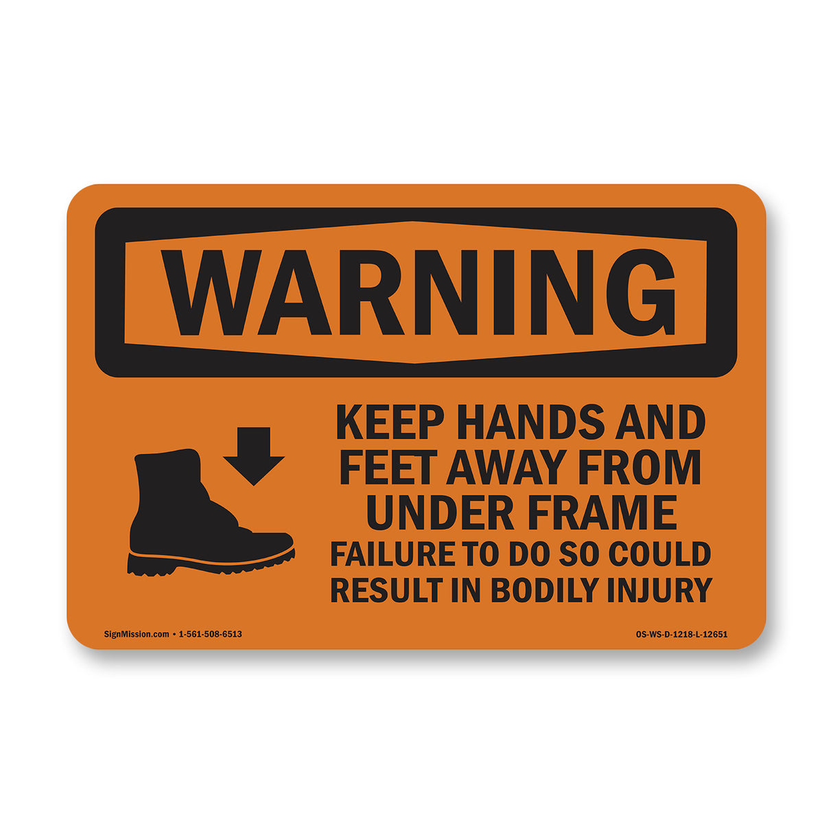 Keep Hands Feet Away Failure Bodily Injury