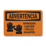 Liquid Nitrogen Wear Gloves Spanish
