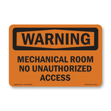 Mechanical Room No Unauthorized Access